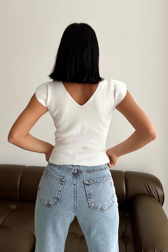 Taş Çakımlı Premium Jean Mavi