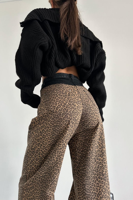 Vintage Leopar Palazzo Jean LEOPAR DESEN