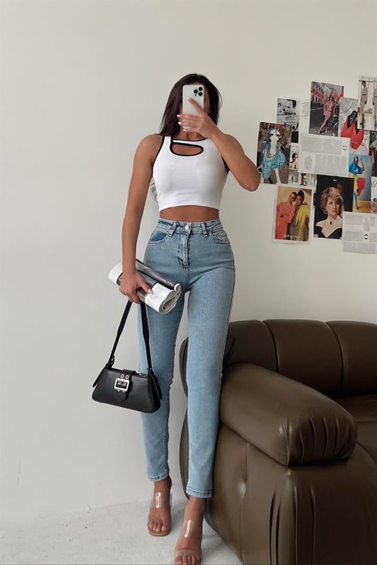 Wide Leg Jean Açık Mavi