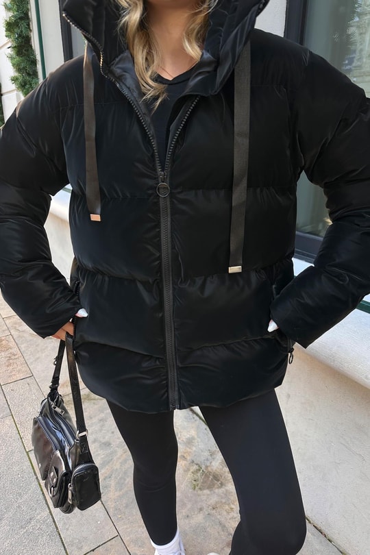 Bony Şişme Mont Siyah