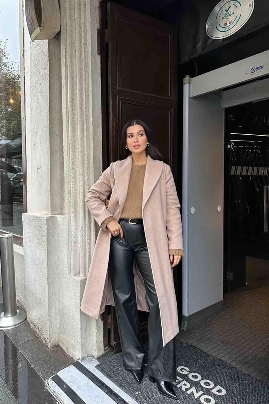 Kuşaklı Kaşe Kaban Vizon