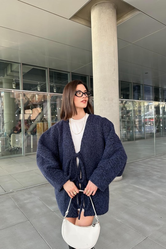 Pinterest Fiyonk Astarlı Kaban Lacivert