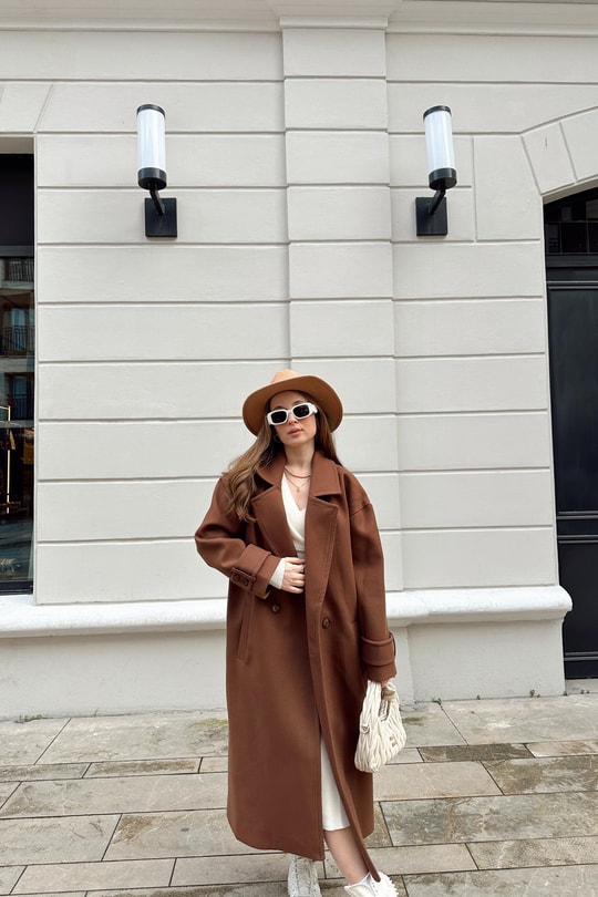 Premium Maxi Kaban Kahve