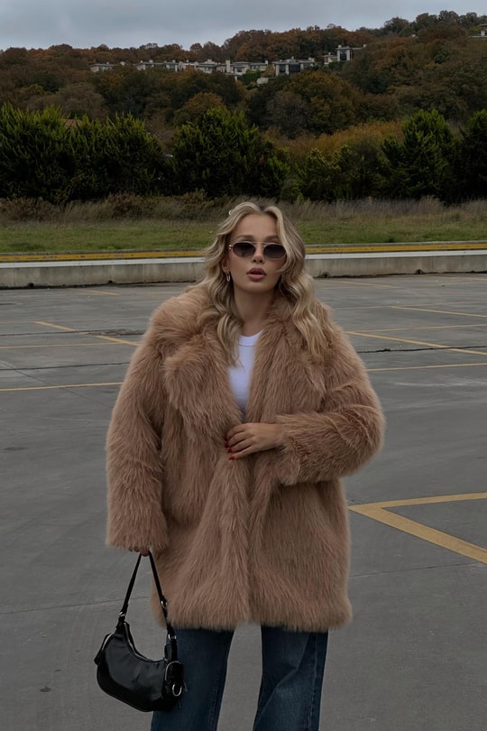 Suni Midi Kürk Camel