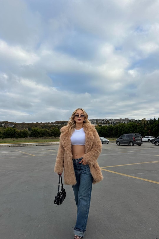 Suni Midi Kürk Camel