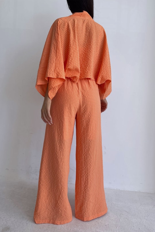 Gofre Orange Üçlü Takım Oranj