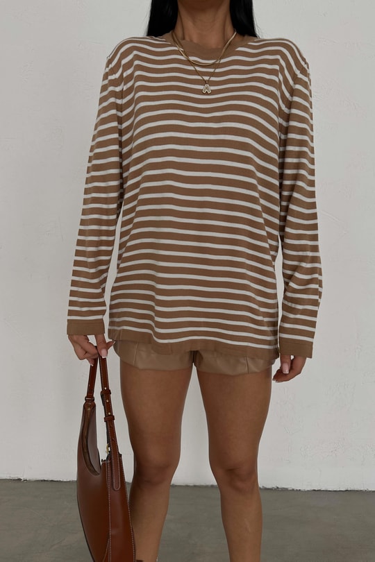 Basic Line Triko Kazak Camel