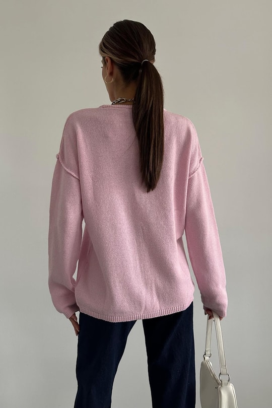 Mevsimlik İnce Triko Pembe