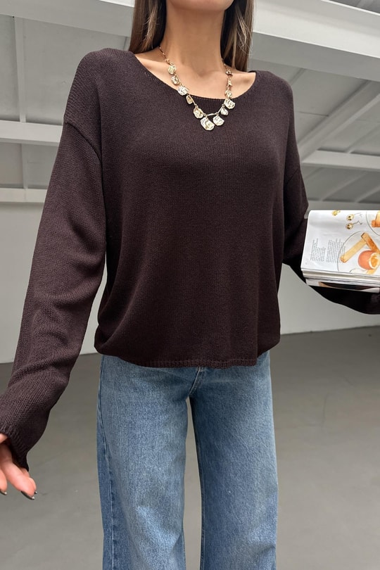Mevsimlik Triko Kahve