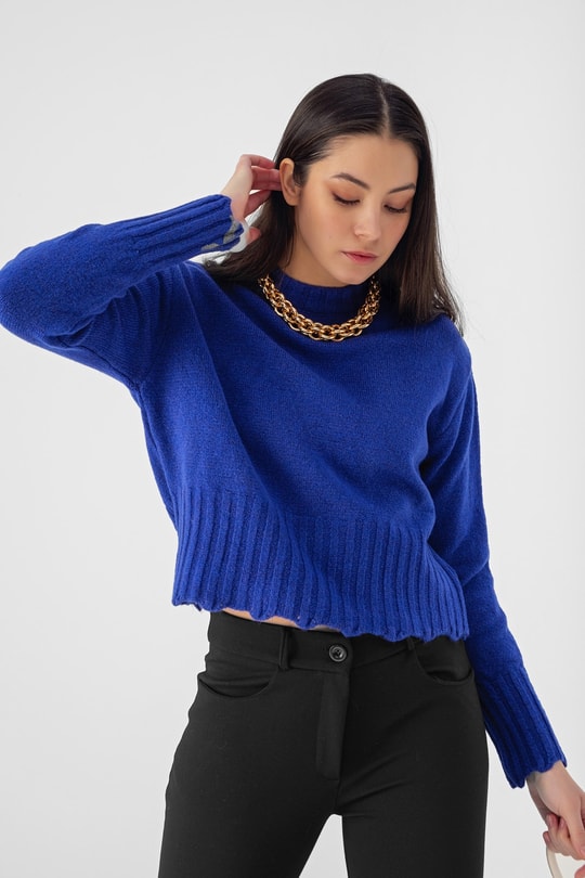 Oversize Kazak Saks Mavisi