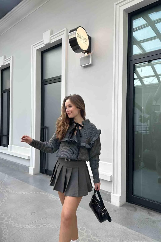 Paris Kurdele Kazak Antrasit
