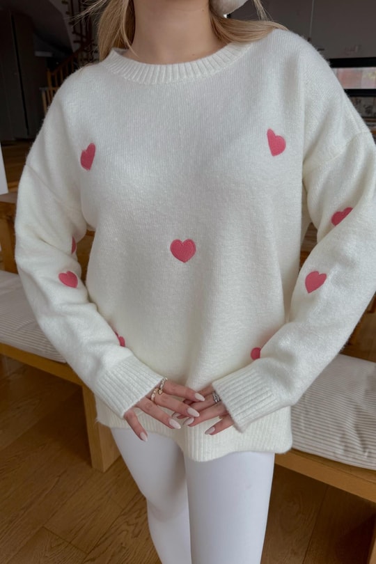 Pink Love Kazak Beyaz
