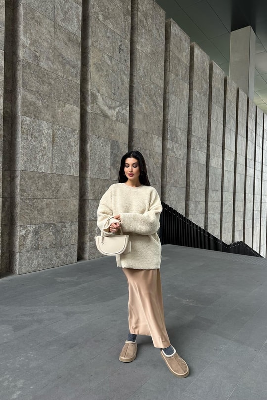 Puffer Oversize Kazak Bej