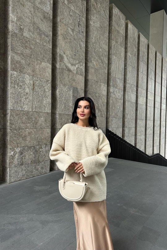 Puffer Oversize Kazak Bej