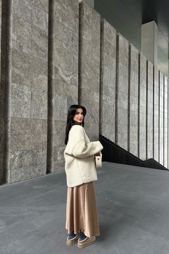 Puffer Oversize Kazak Bej