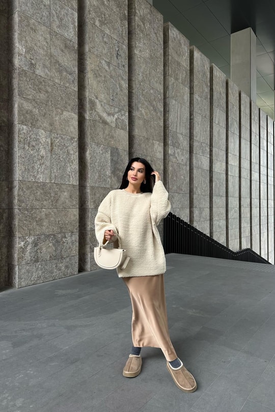 Puffer Oversize Kazak Bej