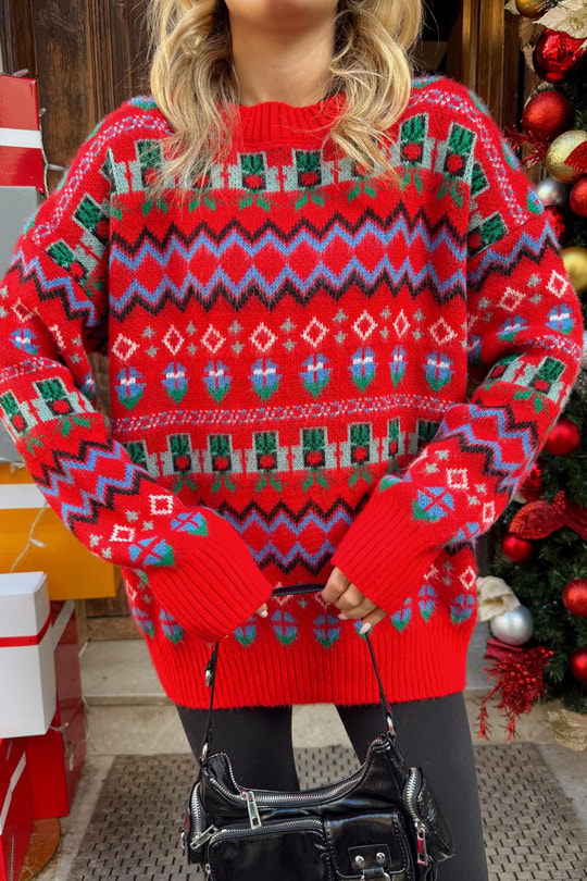 Winter Kazak Kırmızı