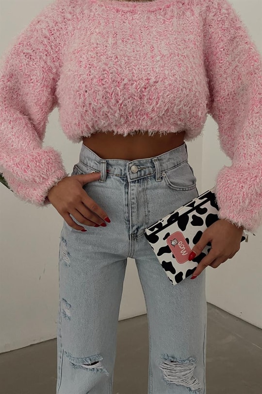 Yumoş Crop Kazak Pembe