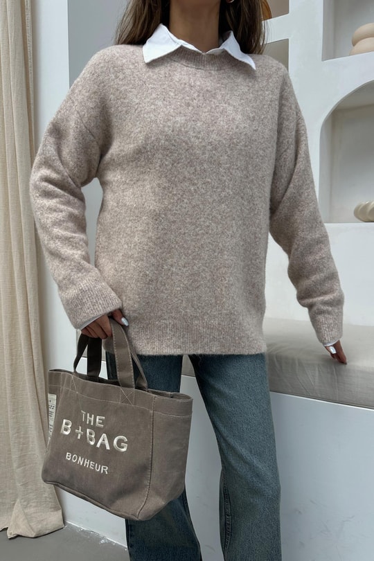 Yumuşak Tüylü Oversize Kazxak Taş