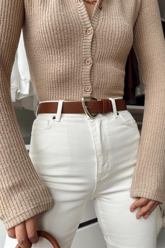 Jessica Oval Tokalı Kemer Taba