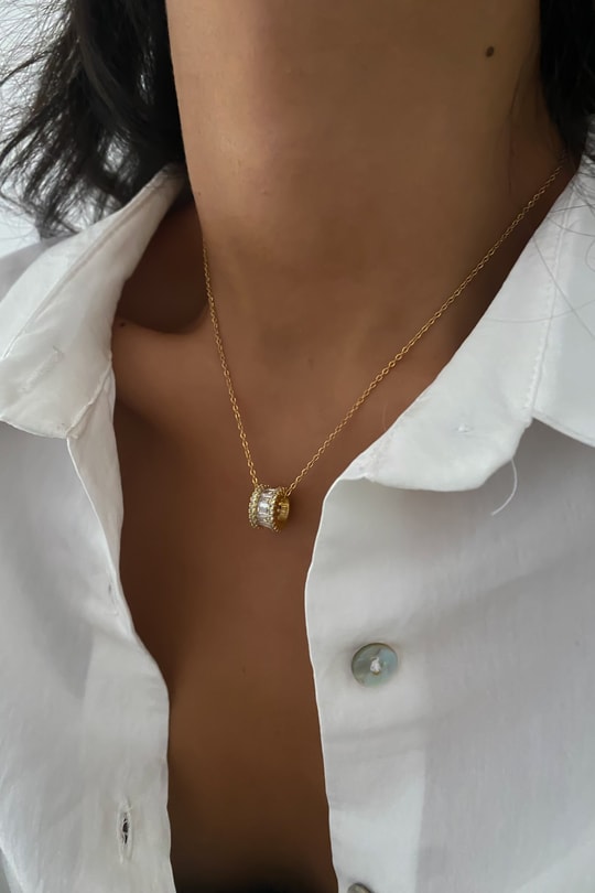 Big Charm Kolye Gold