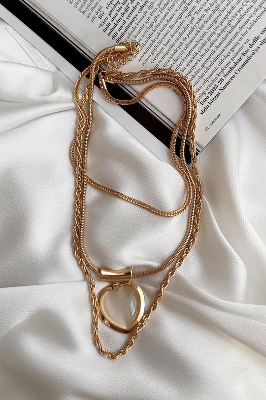 Gold Love Çoklu Kolye Gold