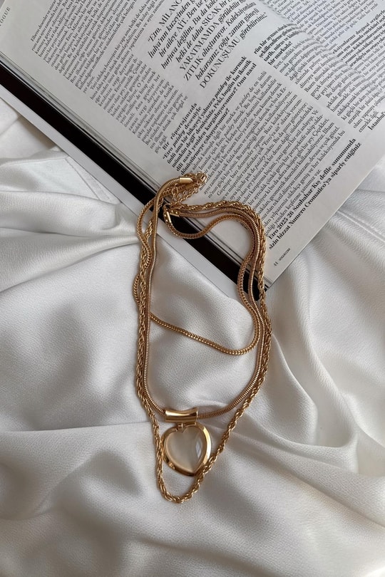 Gold Love Çoklu Kolye Gold