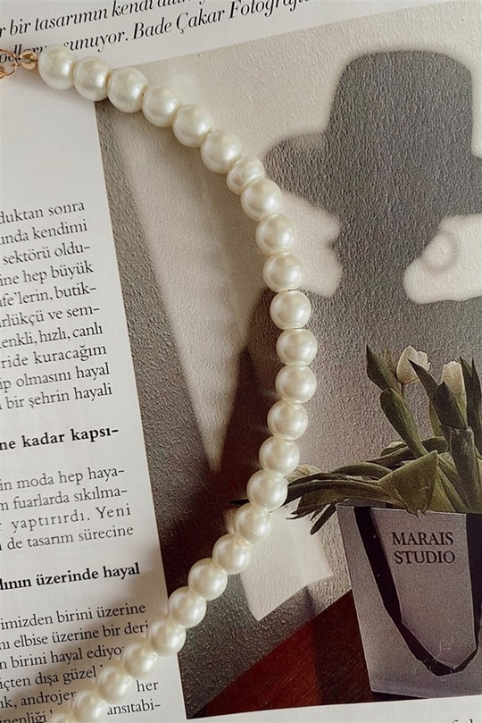 İnci Kolye Beyaz