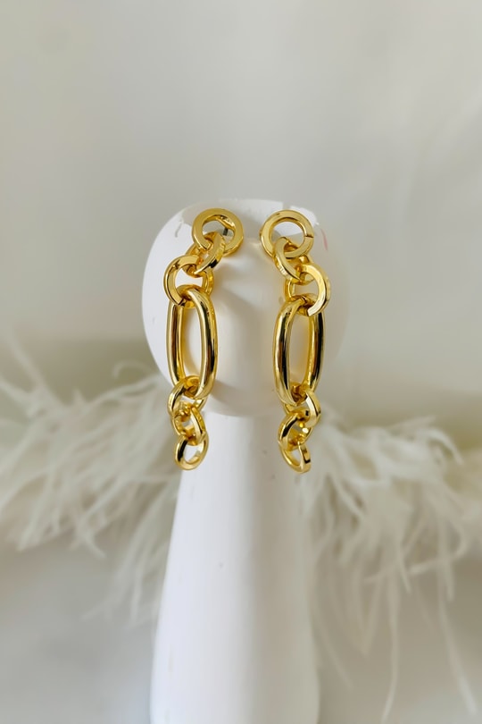 Chain Uzun Küpe Gold