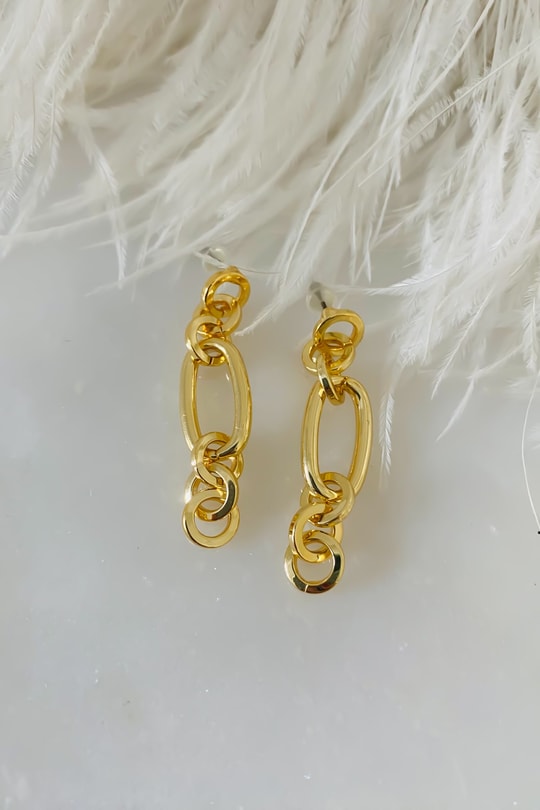 Chain Uzun Küpe Gold