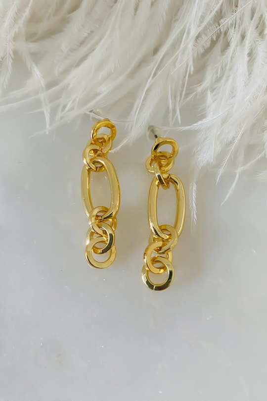 Chain Uzun Küpe Gold