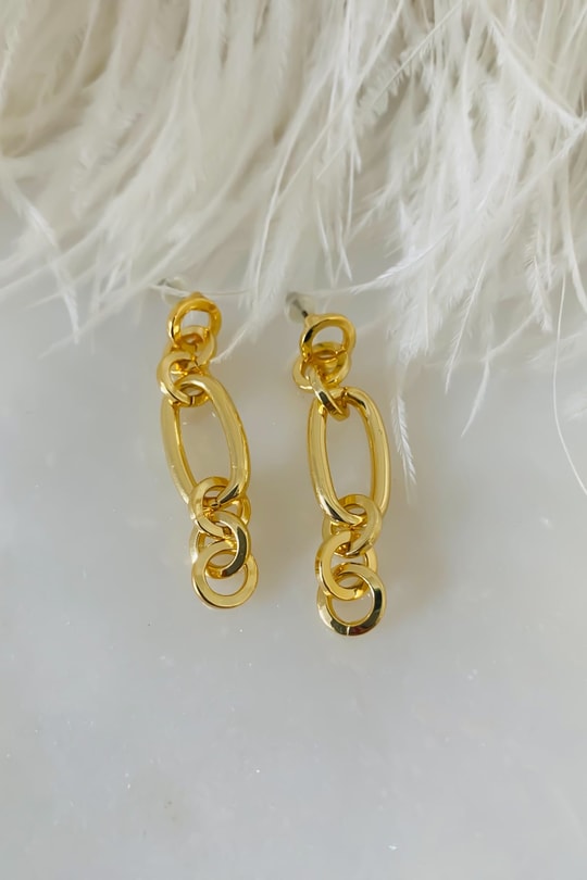 Chain Uzun Küpe Gold