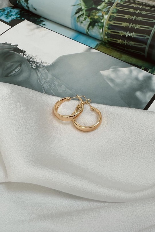 Damla Çırtlı Küpe Gold