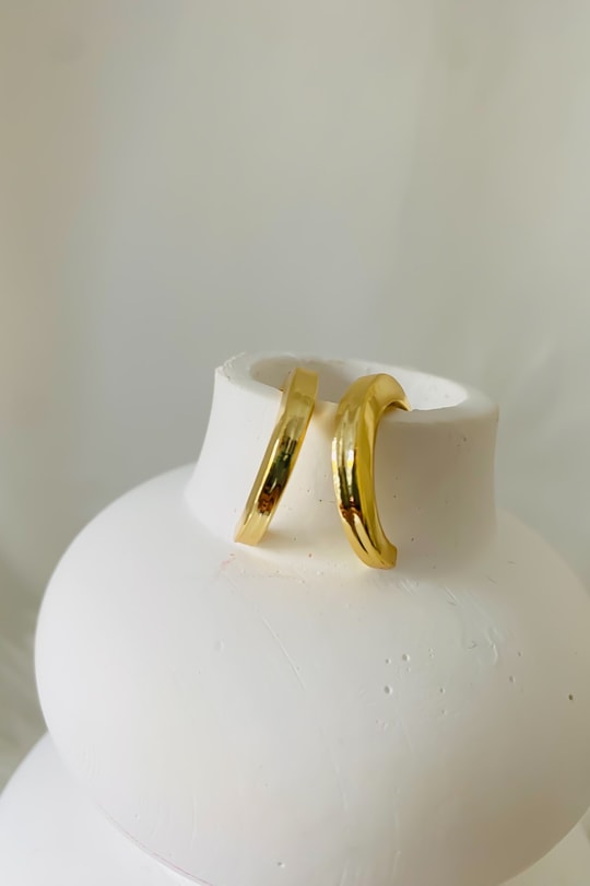 Halka Miande Küpe Gold