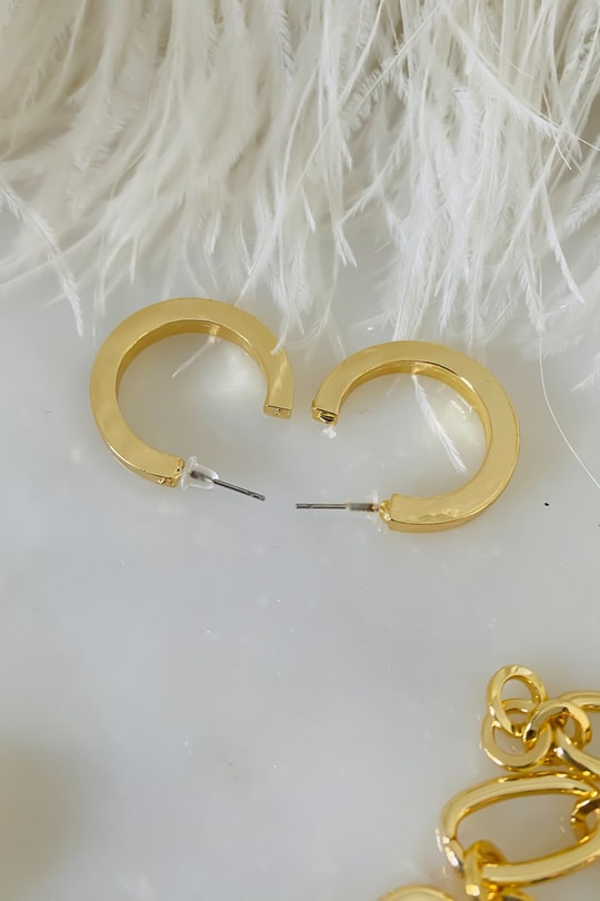 Halka Miande Küpe Gold