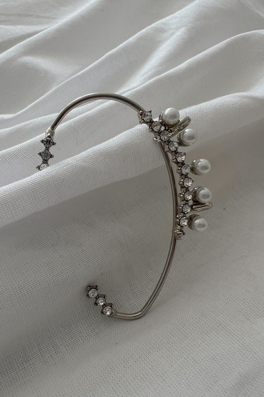 İnce Earcuff Gümüş