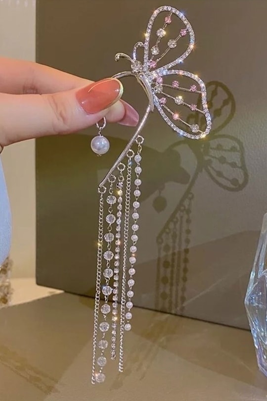 Kelebek Earcuff Gümüş