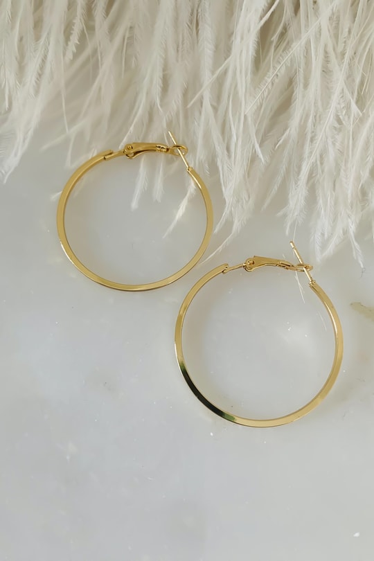 Large Halka Küpe Gold