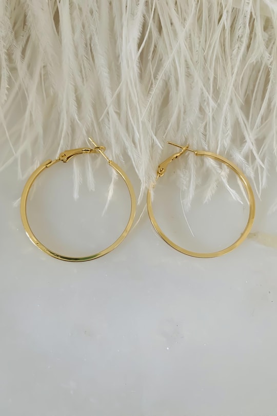 Large Halka Küpe Gold