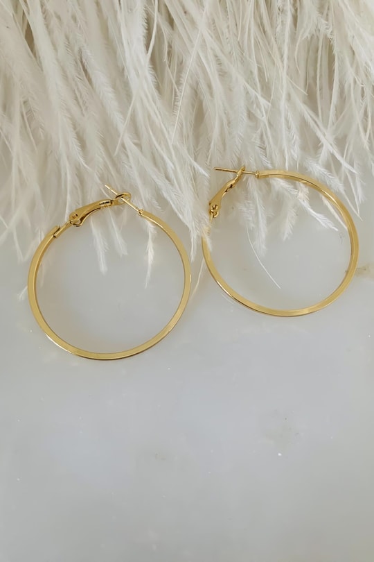 Large Halka Küpe Gold