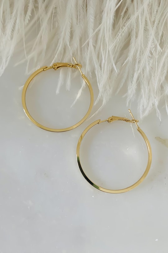 Large Halka Küpe Gold
