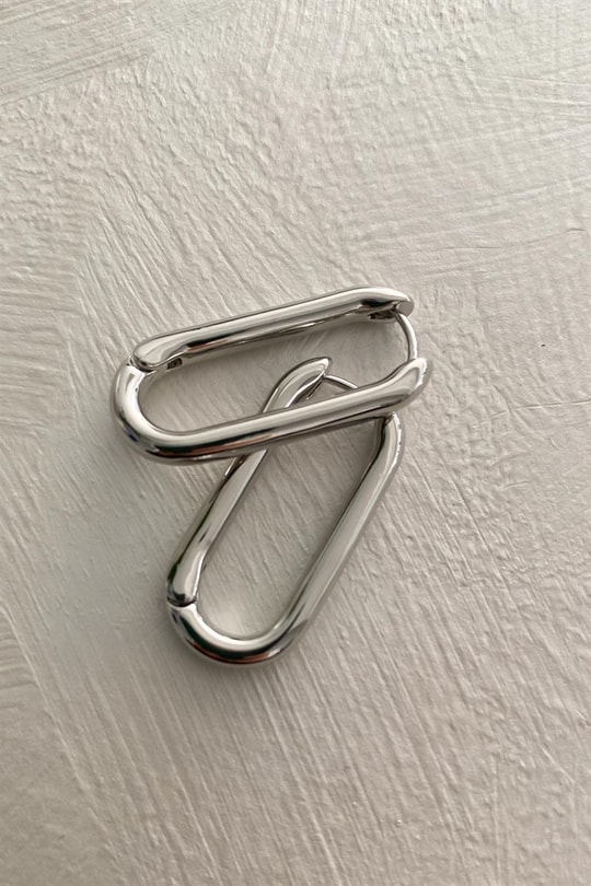 Oval Küpe Gümüş