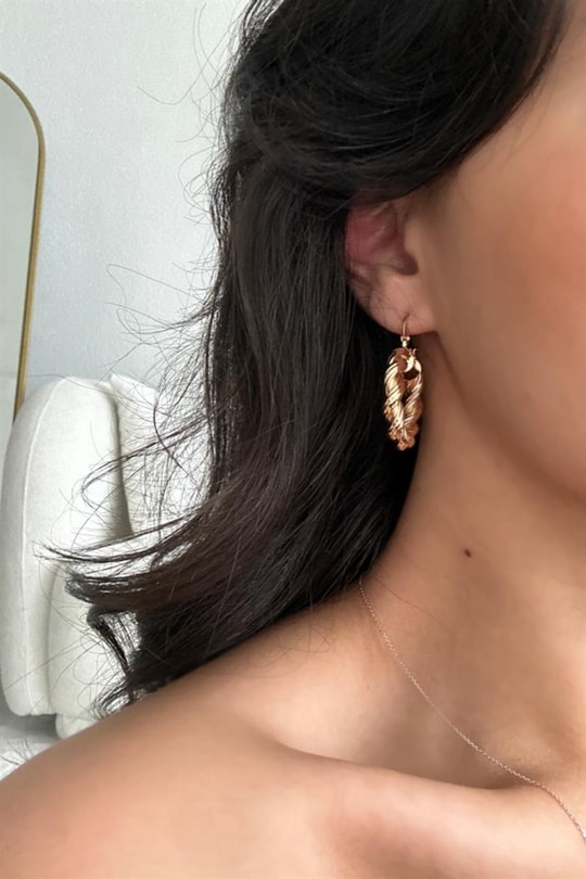 Sarmal Küpe Gold