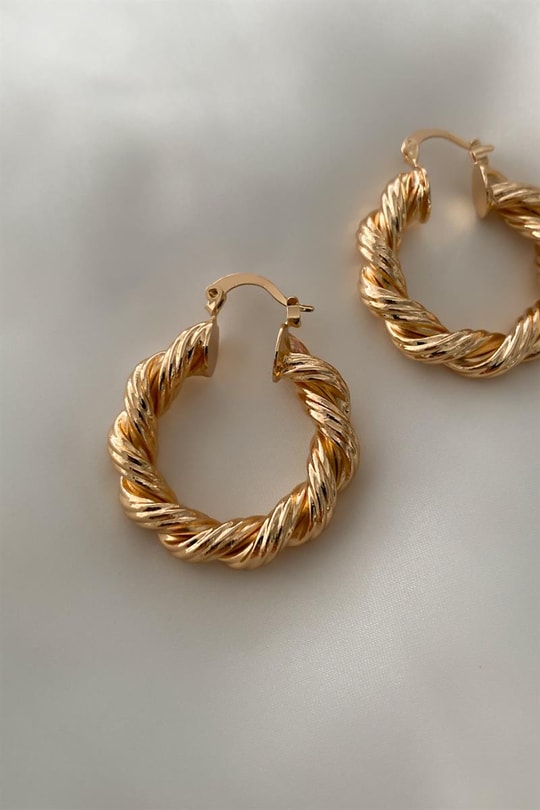 Sarmal Küpe Gold