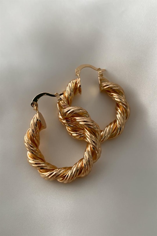 Sarmal Küpe Gold