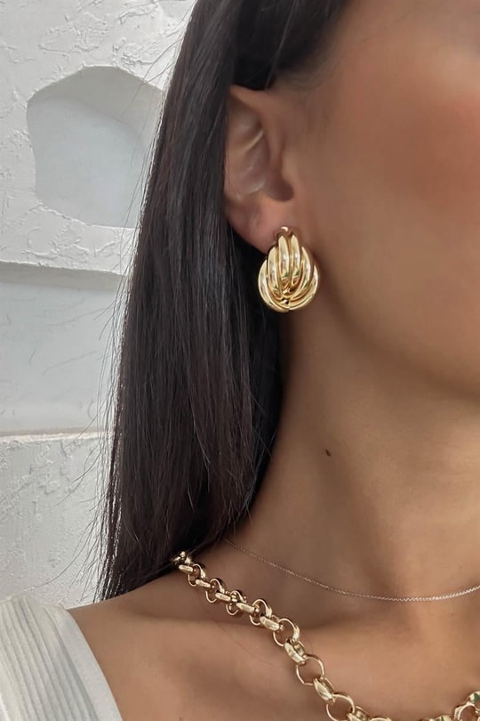Sarmal Lea Küpe Gold