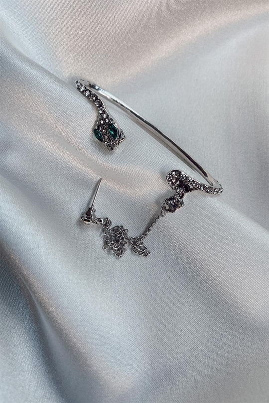 Snake Earcuff Gümüş