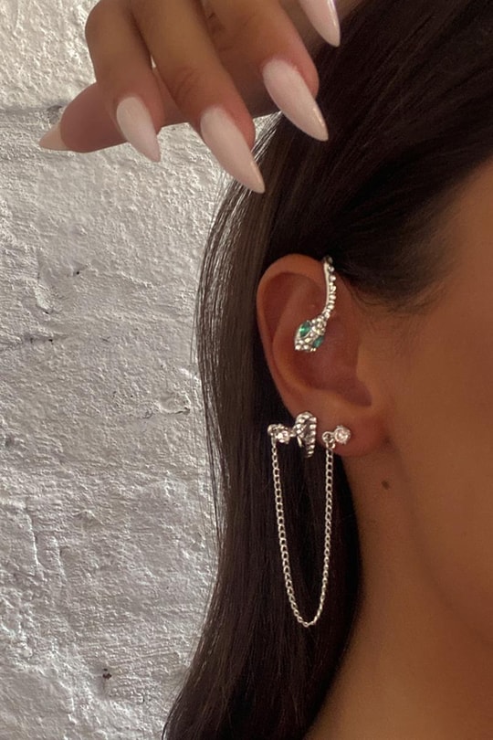 Snake Earcuff Gümüş
