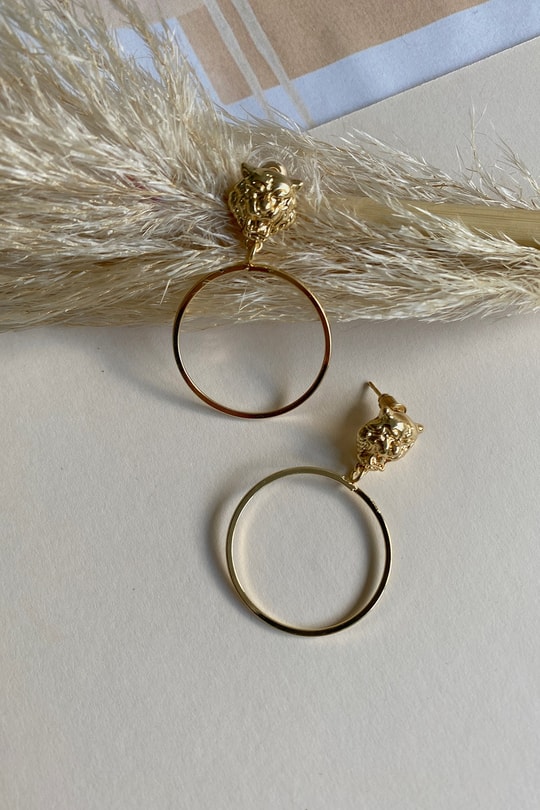 Tiger Circle Küpe Gold