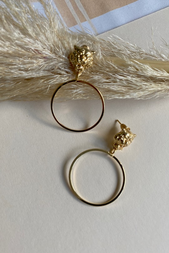 Tiger Circle Küpe Gold